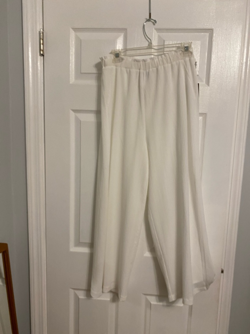 crosby. White Gauze Boot Cut Pants